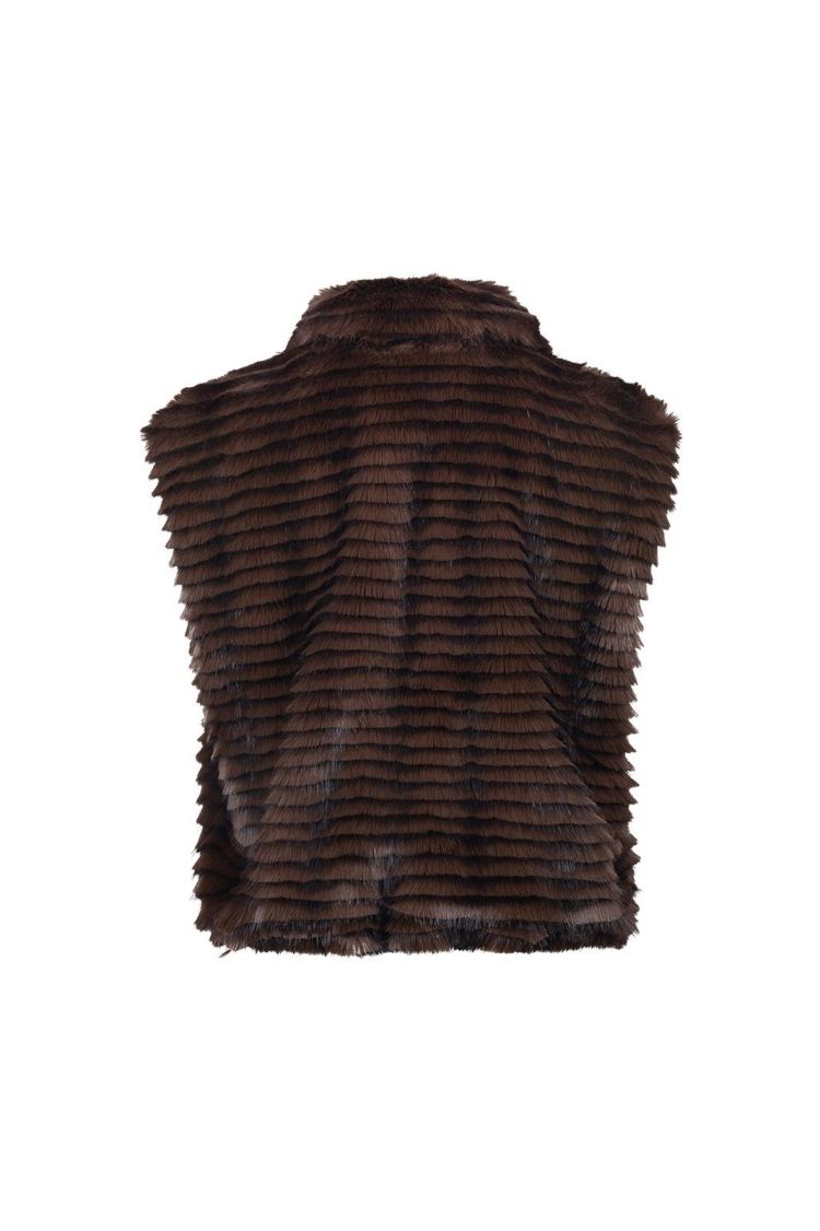 Nukus Gilet Bruin dames (HARRIET GILET ZIPPER  - HARRIET.GILET.CHOCO) - GL Sport (Sluis)