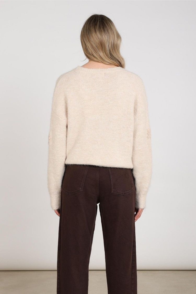 Nukus Pull Beige dames (KONSTANZA PULLOVER FLOWER - KONSTANZA.PULL.SAND) - GL Sport (Sluis)