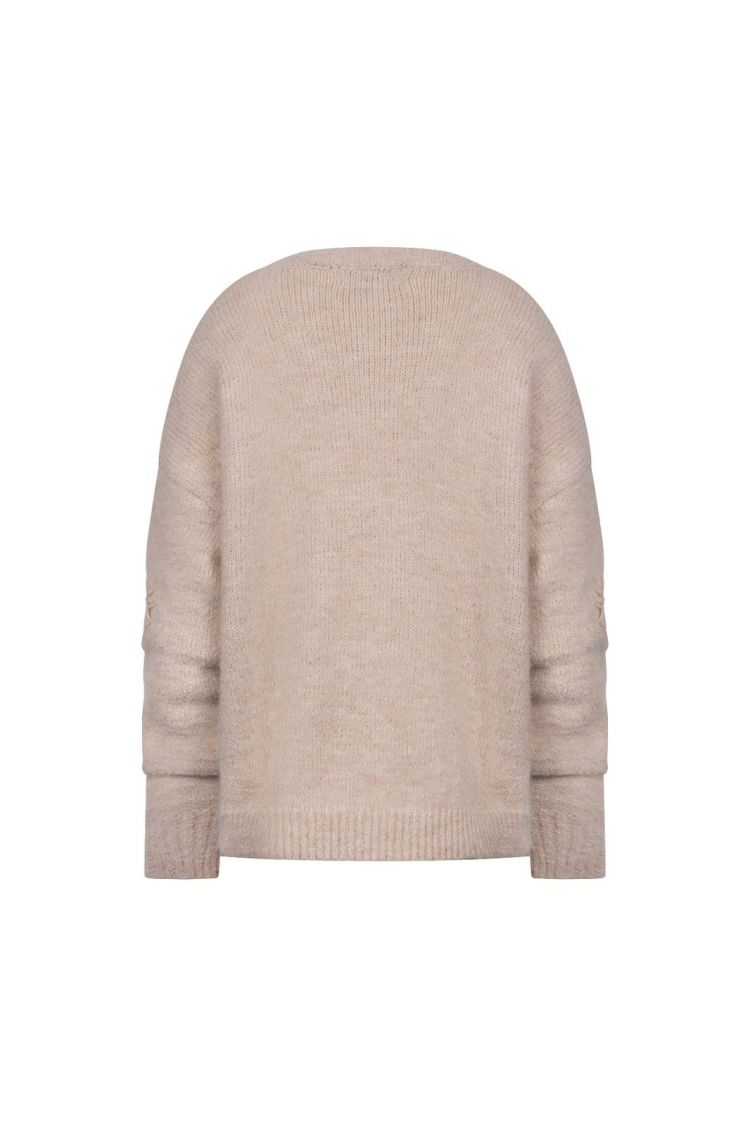 Nukus Pull Beige dames (KONSTANZA PULLOVER FLOWER - KONSTANZA.PULL.SAND) - GL Sport (Sluis)