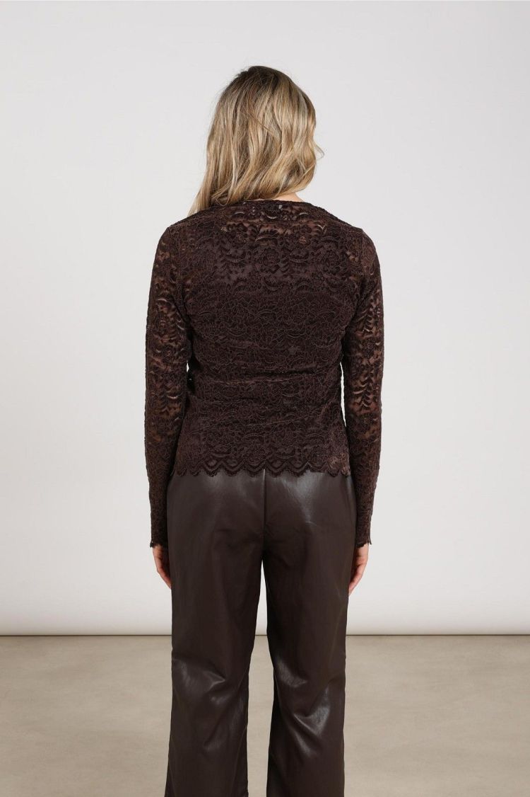 Nukus Top Bruin dames (WIES TOP LACE - WIES.TOP.CHOCO) - GL Sport (Sluis)