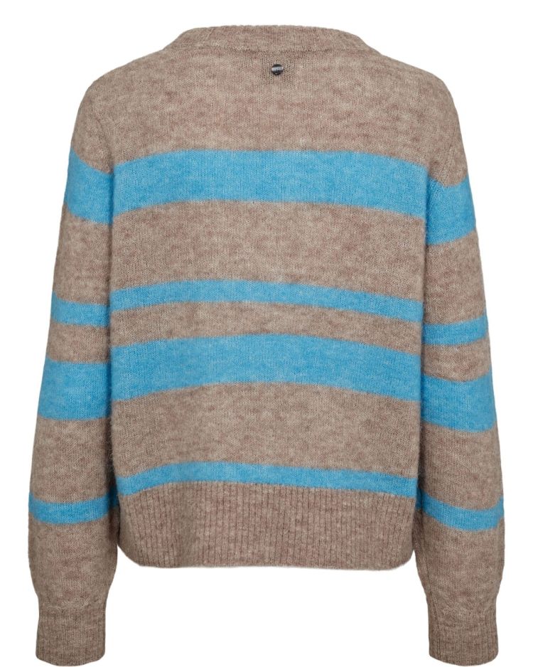 Nümph Pull Blauw dames (NURIETTE WIDE STRIPE PULLOVER - 706066.3150) - GL Sport (Sluis)