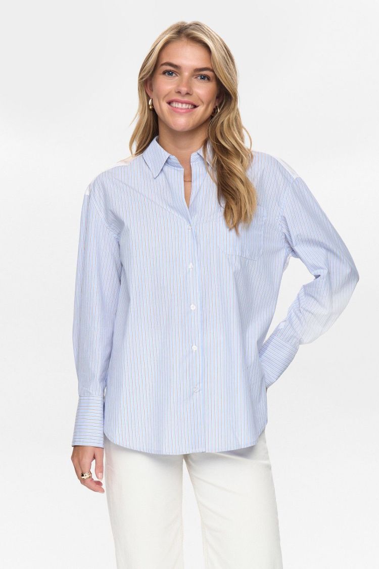 Nümph Blouse Blauw dames (NUSAMMIE SHIRT - 706655.3054) - GL Sport (Sluis)
