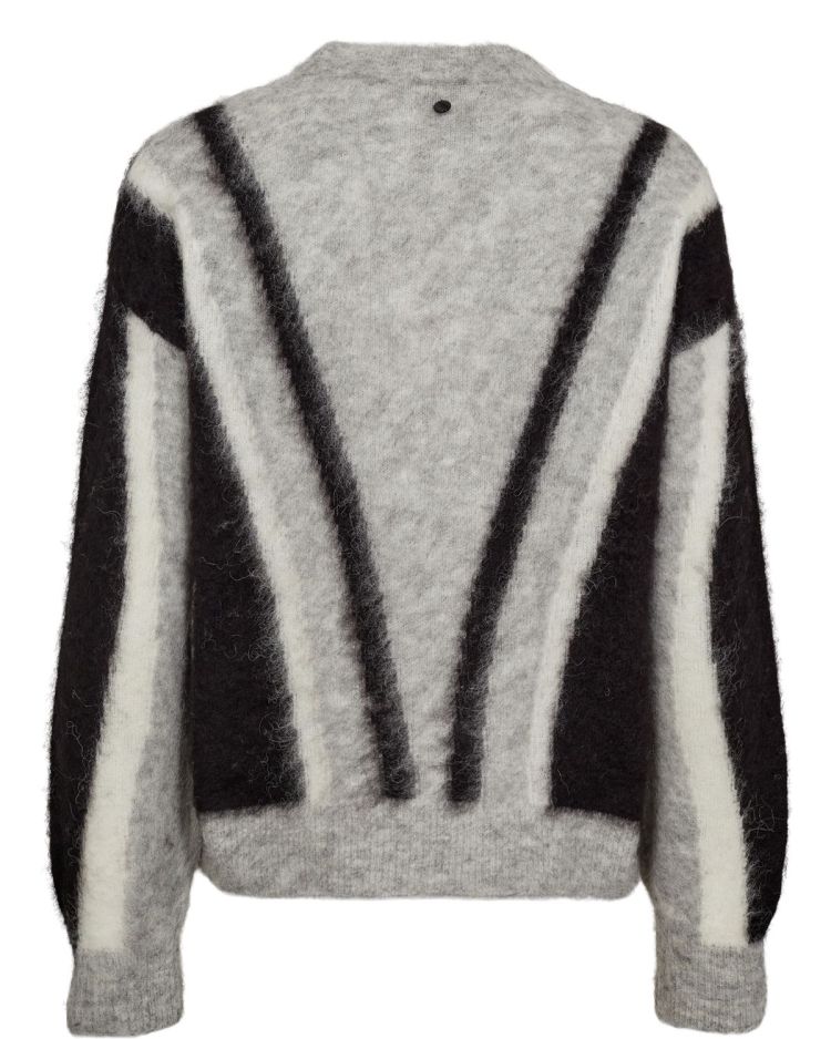 Nümph Pull Grijs dames (NUSURI BRUSHED PATTERN PULLOVER - 706021.0510) - GL Sport (Sluis)