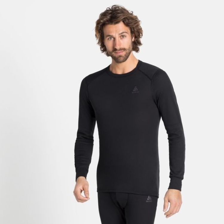 Odlo Thermokleding Zwart heren (TOP CREW NECK - MEN - 159102.15000) - GL Sport (Sluis)