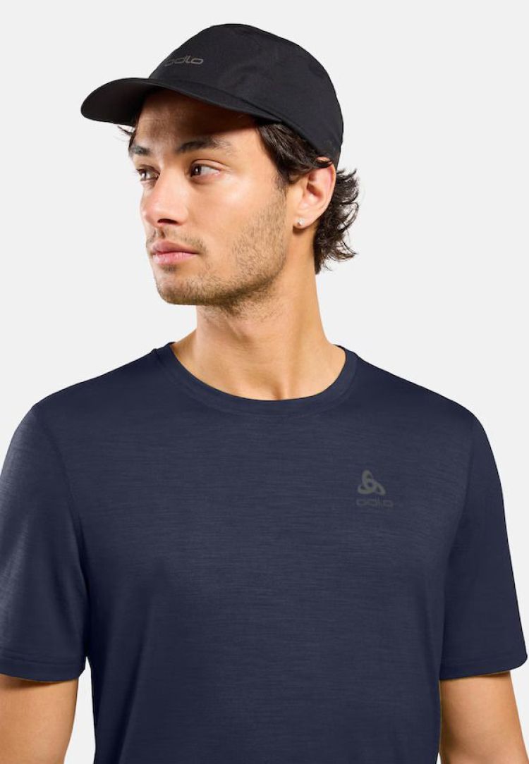 Odlo Thermokleding Blauw heren (TOP CREW NECK SS MERINO - MEN - 112062.20731) - GL Sport (Sluis)