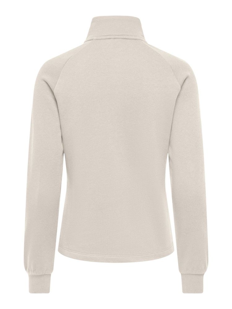 Only Play Vest Beige dames (ACE HN FZ LS BRUSH SWEAT - 15381995.PUMICESTONE) - GL Sport (Sluis)
