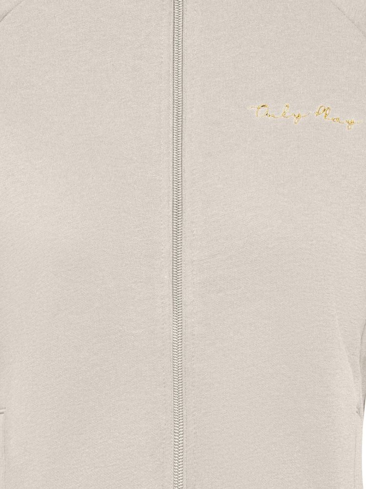 Only Play Vest Beige dames (ACE HN FZ LS BRUSH SWEAT - 15381995.PUMICESTONE) - GL Sport (Sluis)