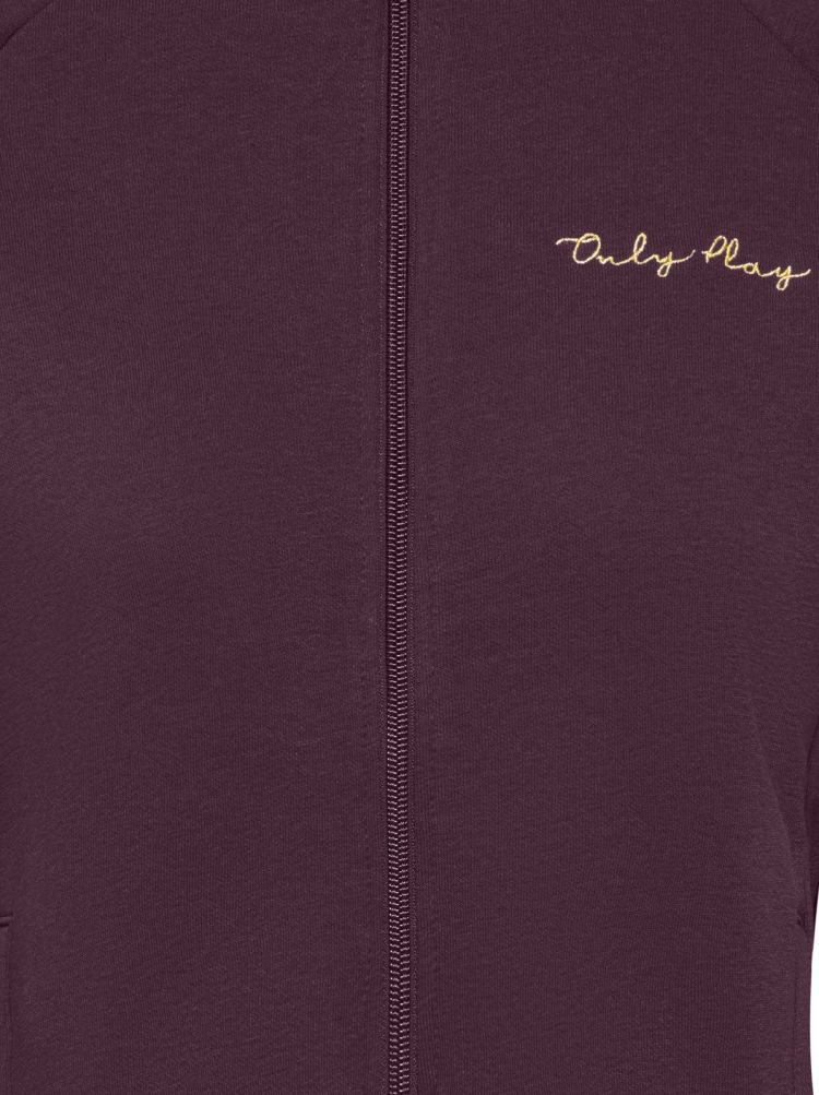 Only Play Vest Bordeaux dames (ACE HN FZ LS BRUSH SWEAT - 15381995.WINETASTING) - GL Sport (Sluis)