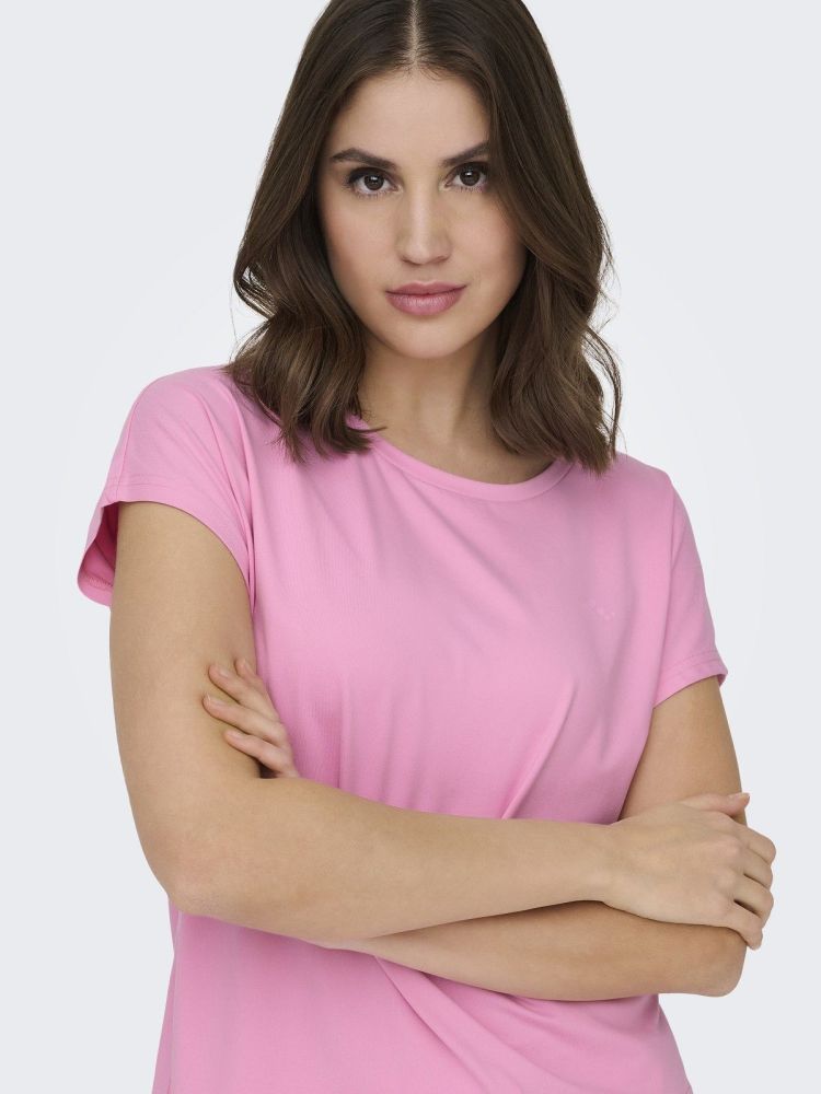 Only Play T-shirt Roze dames (AUBREE LIFE ON SS BAT LOOSE TEE - 15137012.BONBON) - GL Sport (Sluis)