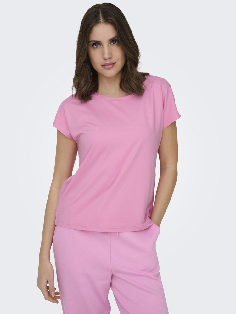 Only Play T-shirt Roze dames (AUBREE LIFE ON SS BAT LOOSE TEE - 15137012.BONBON) - GL Sport (Sluis)