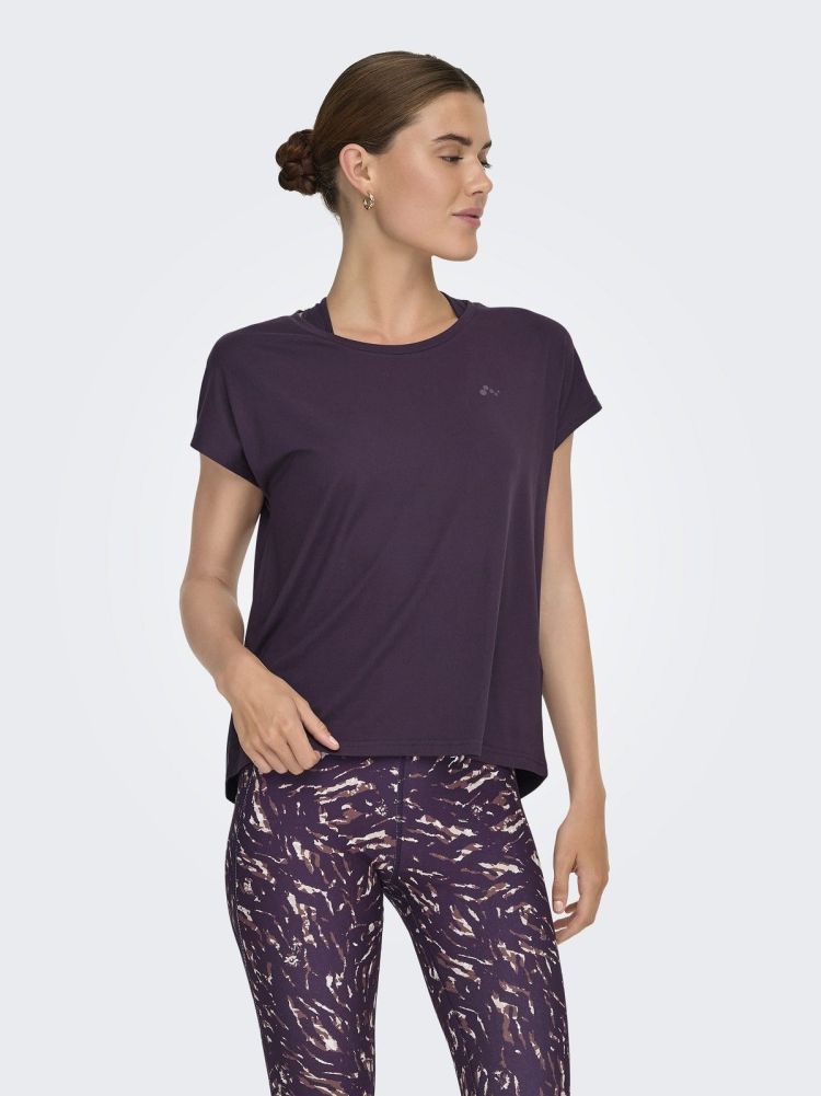 Only Play T-shirt Bordeaux dames (AUBREE ON SS BAT LOOSE TEE - 15137012.PLUMPERFECT ) - GL Sport (Sluis)
