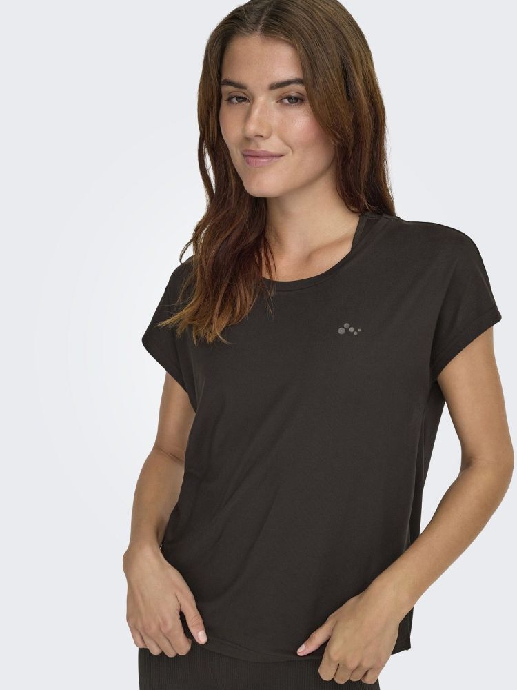 Only Play T-shirt Bruin dames (AUBREE ON SS BAT LOOSE TEE - 15137012.CHOCO) - GL Sport (Sluis)