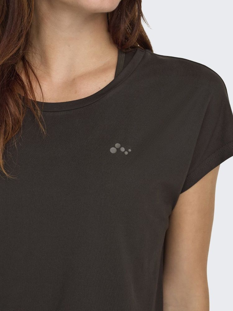 Only Play T-shirt Bruin dames (AUBREE ON SS BAT LOOSE TEE - 15137012.CHOCO) - GL Sport (Sluis)