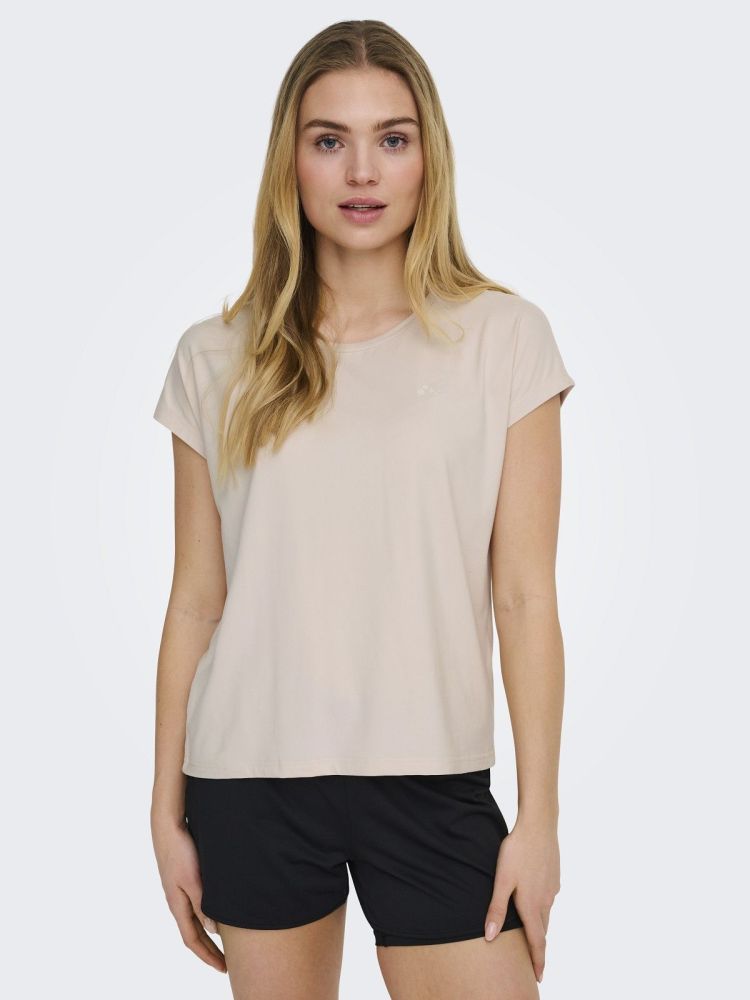 Only Play T-shirt Off-white dames (AUBREE ON SS BAT LOOSE TEE - 15137012.PUMICSTONE) - GL Sport (Sluis)