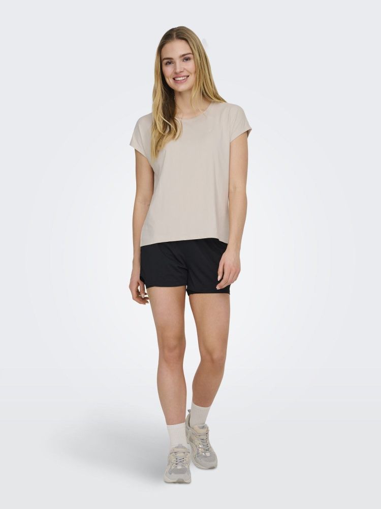 Only Play T-shirt Off-white dames (AUBREE ON SS BAT LOOSE TEE - 15137012.PUMICSTONE) - GL Sport (Sluis)