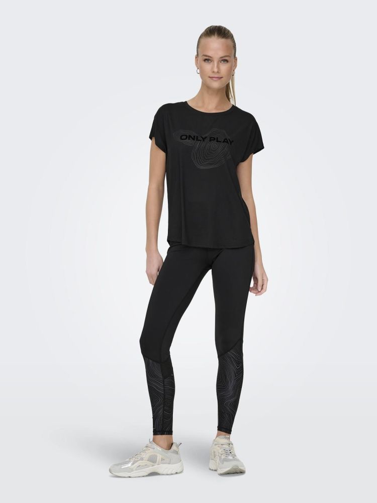 Only Play T-shirt Zwart dames (AUB-ROCK LIFE ON SS BAT LOOSE TEE  - 15333439.BLACK) - GL Sport (Sluis)