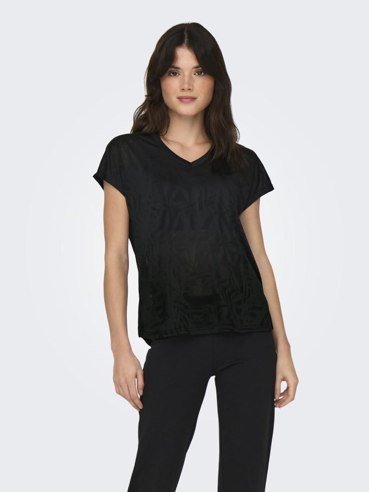 Only Play T-shirt Zwart dames (AYA ND SS VN LOOSE BAT TRAIN TEE - 15318944.BLACK) - GL Sport (Sluis)