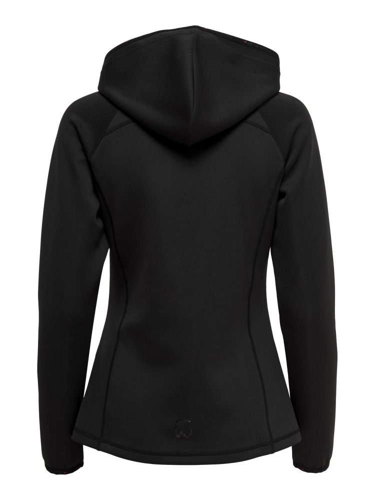 Only Play Vest Zwart dames (CARA LS HOOD ZIP SWEAT - 15196488.BLACK) - GL Sport (Sluis)