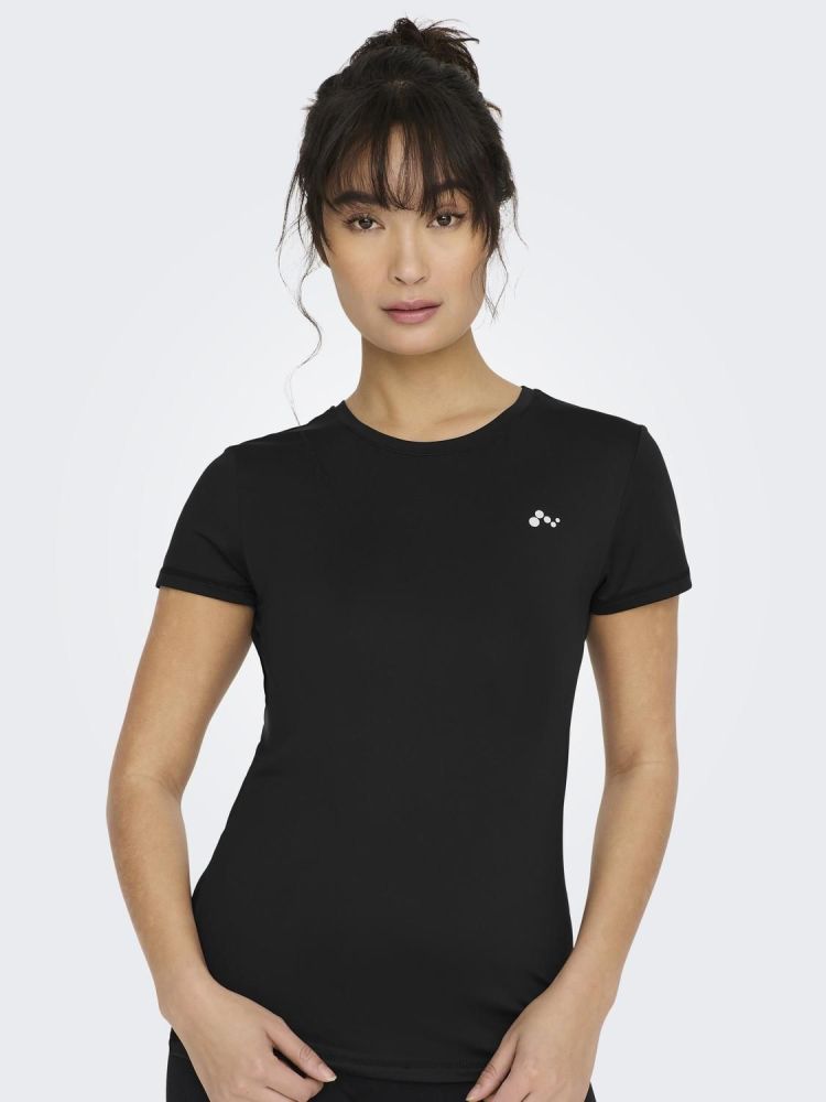 Only Play T-shirt Zwart dames (CARMEN ON SS REG TEE - 15281098.BLACK) - GL Sport (Sluis)