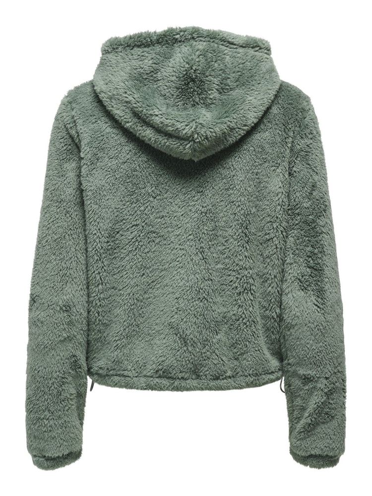 Only Play Vest Groen dames (CAS-FLUF HOOD FZ LS SWEAT - 15372296.LAURELWREATH) - GL Sport (Sluis)