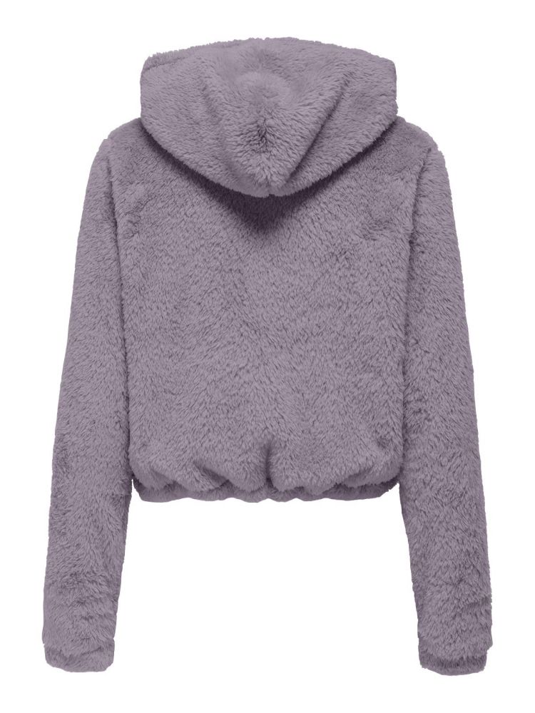 Only Play Vest Lila dames (CAS-FLUF HOOD LS SHORT SWEAT - 15351280.GRAYRIDGE) - GL Sport (Sluis)