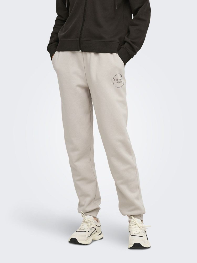 Only Play Broek Beige dames (CAVA HW REG BRUSH SWEAT PANTS - 15375918.PUMICESTONE) - GL Sport (Sluis)