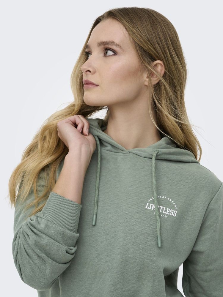 Only Play Hoodie Groen dames (CAVA LIFE HOOD LS LOOSE SWEAT  - 15369657.LAURELWREATH) - GL Sport (Sluis)