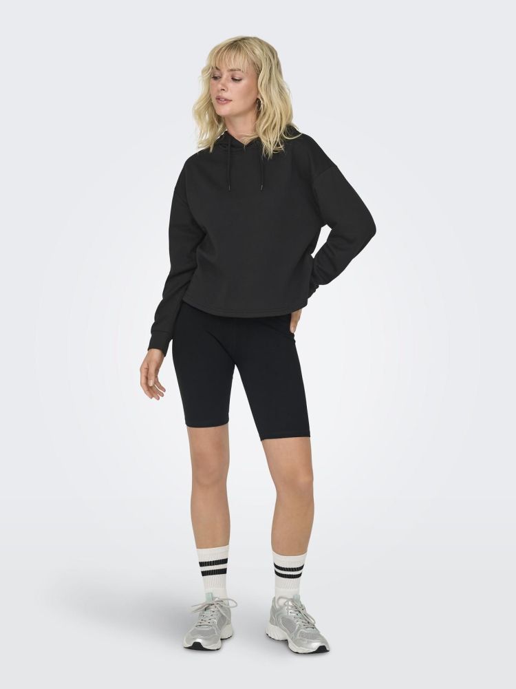 Only Play Hoodie Zwart dames (COMFORT LS BRUSH SWEAT HOOD - 15294219.BLACK) - GL Sport (Sluis)