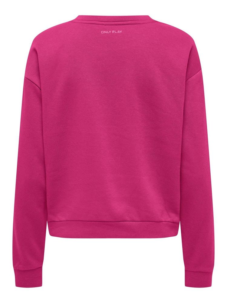 Only Play Sweater Rood dames (COMFORT LS ON BRUSH SWEAT  - 15306488.GRANITA) - GL Sport (Sluis)