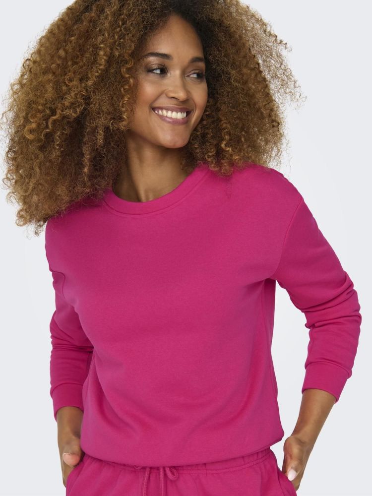 Only Play Sweater Rood dames (COMFORT LS ON BRUSH SWEAT  - 15306488.GRANITA) - GL Sport (Sluis)