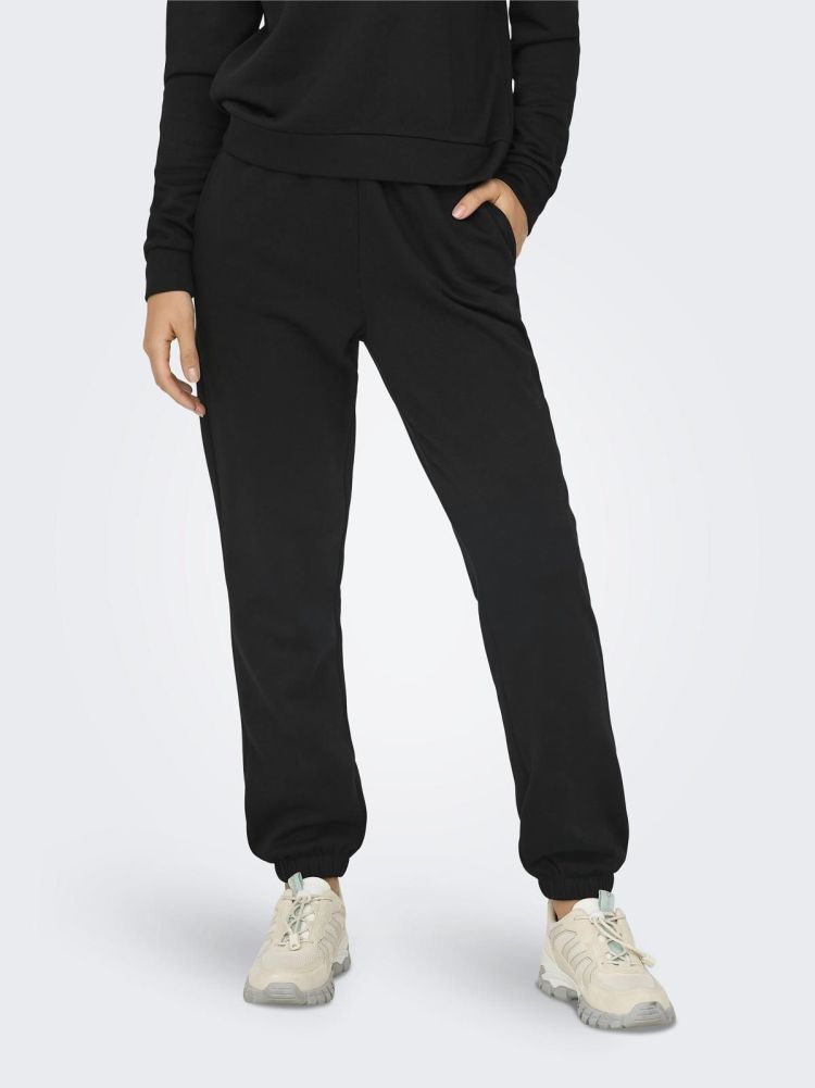 Only Play Trainingsbroek Zwart dames (COMFORT MW BRUSH SWEAT PANTS - 15294225.BLACK) - GL Sport (Sluis)