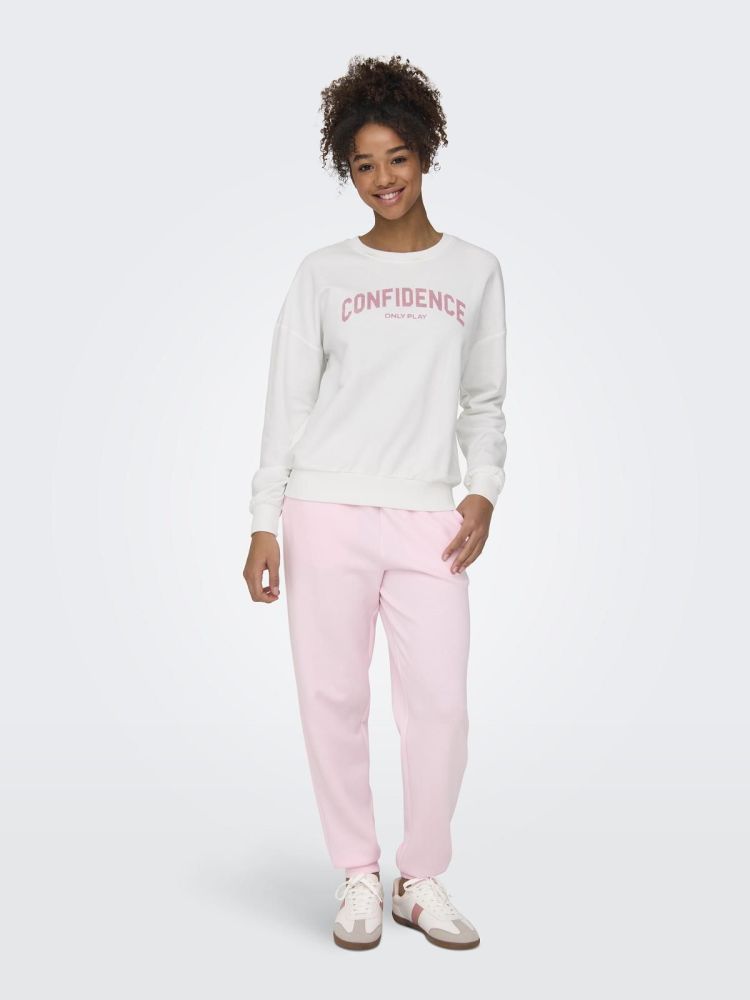 Only Play Sweater Off-white dames (CONFI LIFE ON LS SWEAT - 15342080.CLOUDDANCER) - GL Sport (Sluis)