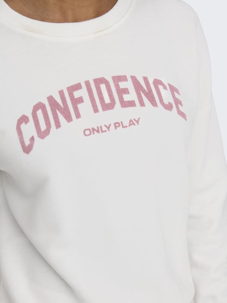 Only Play Sweater Off-white dames (CONFI LIFE ON LS SWEAT - 15342080.CLOUDDANCER) - GL Sport (Sluis)