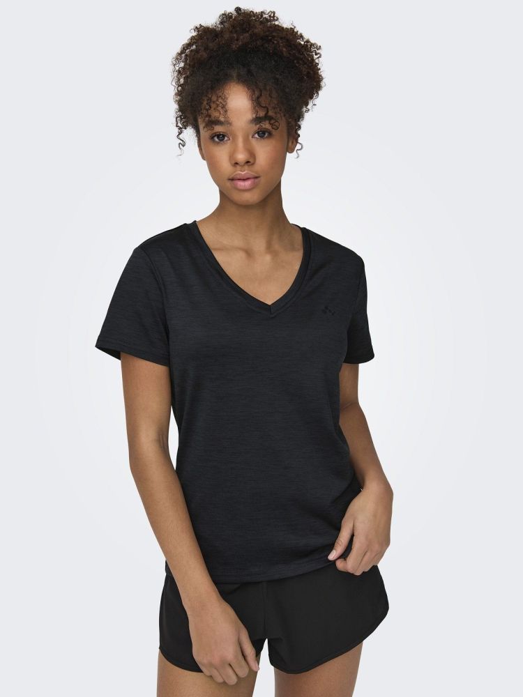 Only Play T-shirt Zwart dames (CORE LIFE VN SS REG TEE - 15328067.BLACKMEL) - GL Sport (Sluis)