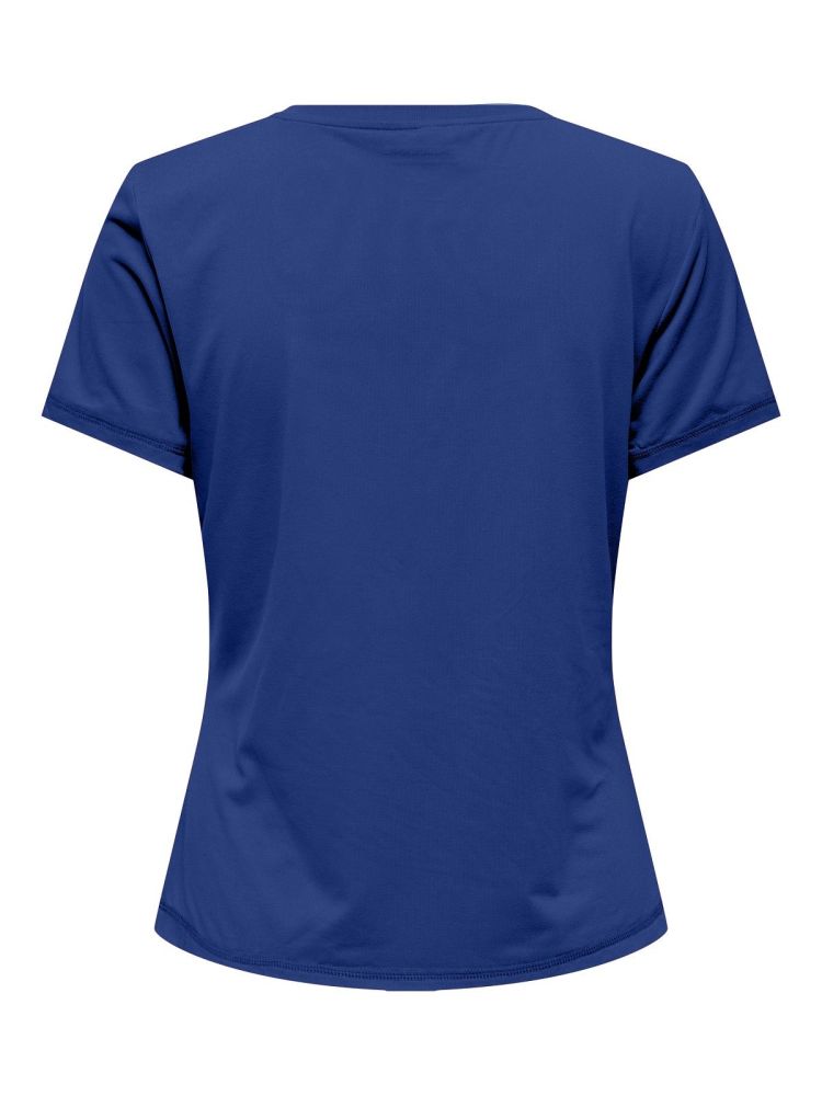 Only Play T-shirt Blauw dames (FONT LIFE VN SS REG TEE - 15338958.MAZARINEBLUE) - GL Sport (Sluis)