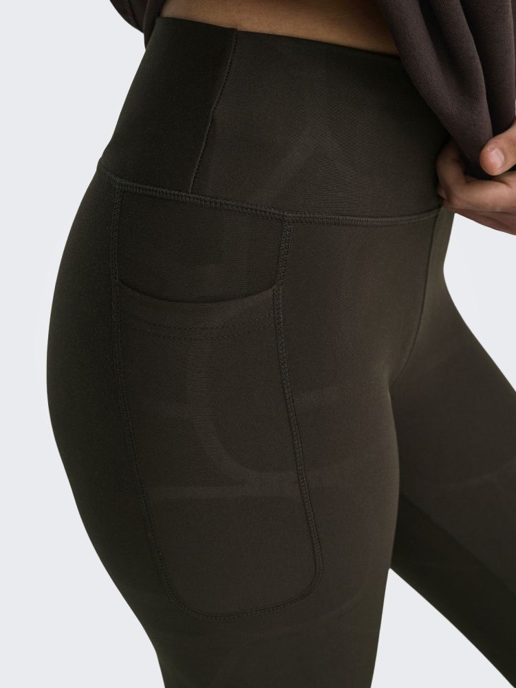 Only Play Broek Bruin dames (FONT-2 LOGO HW PCK TIGHTS - 15327069.CHOCO) - GL Sport (Sluis)