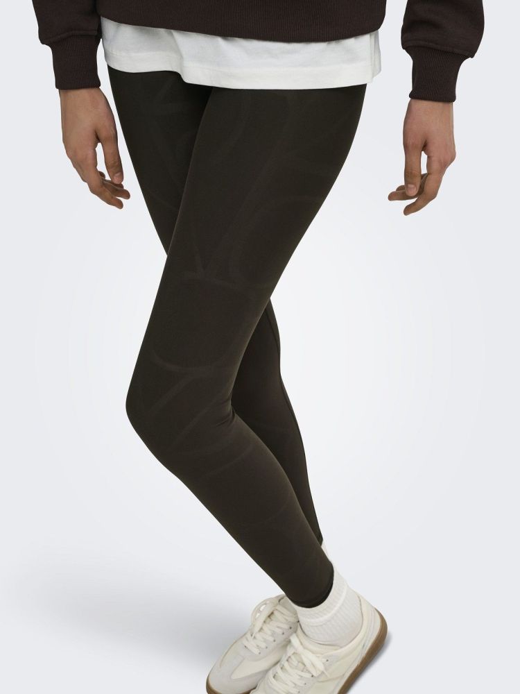 Only Play Broek Bruin dames (FONT-2 LOGO HW PCK TIGHTS - 15327069.CHOCO) - GL Sport (Sluis)