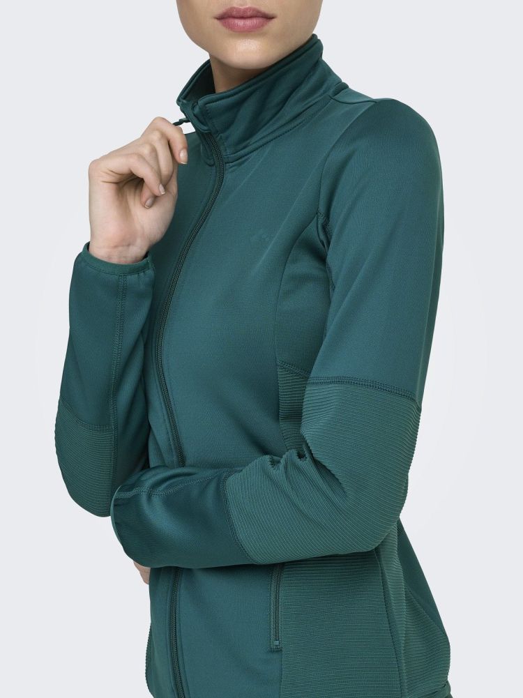 Only Play Vest Blauw dames (JETTA HN FZ FLEECE JACKET - 15233181.MEDITERRANEA) - GL Sport (Sluis)