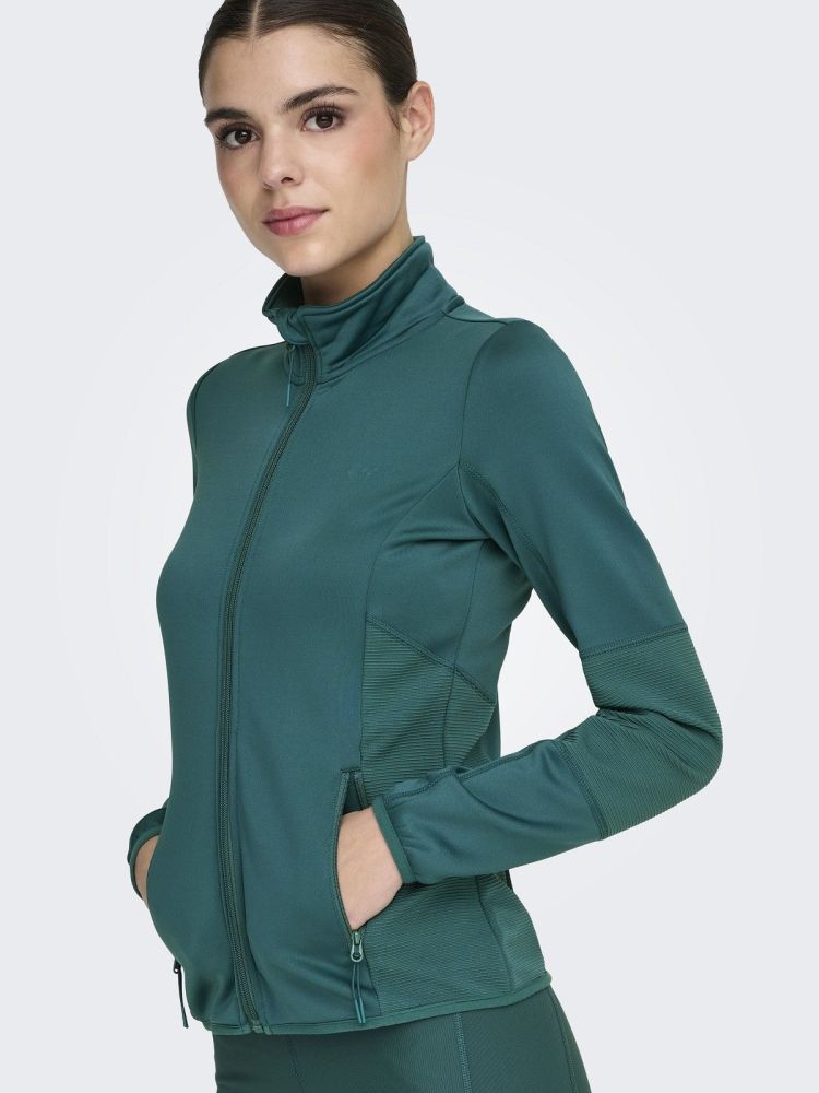 Only Play Vest Blauw dames (JETTA HN FZ FLEECE JACKET - 15233181.MEDITERRANEA) - GL Sport (Sluis)