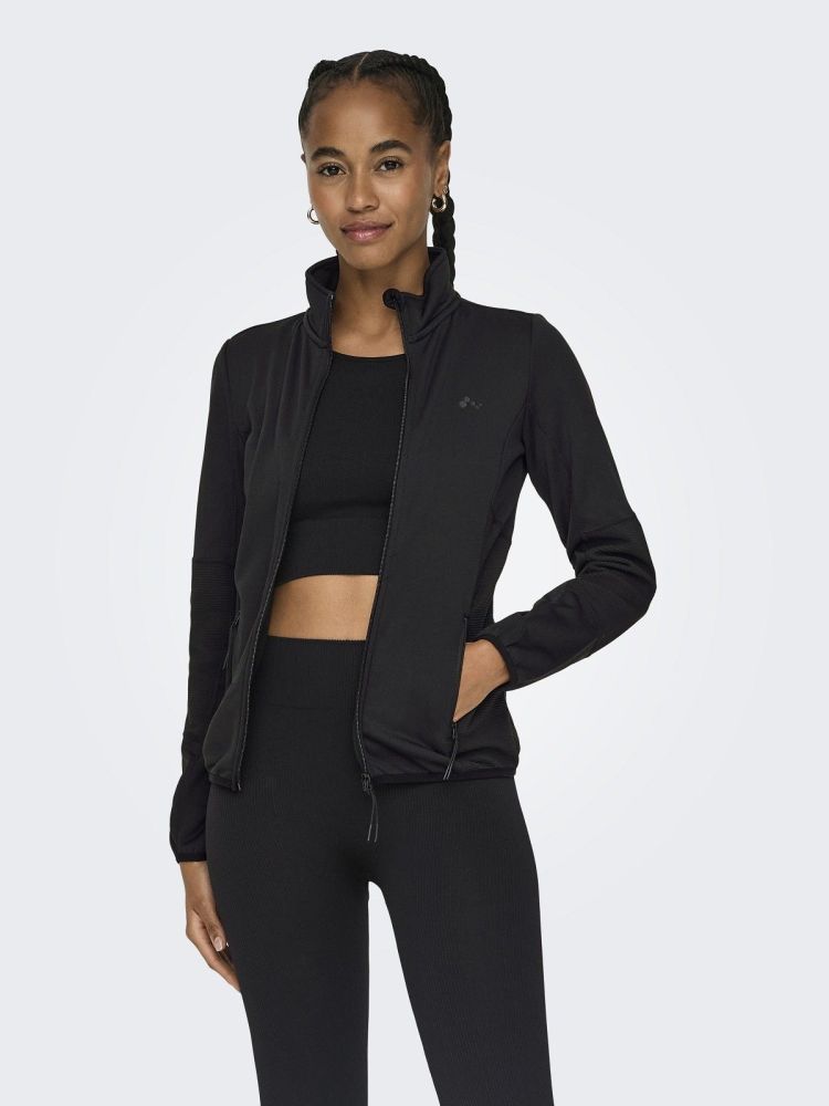 Only Play Vest Zwart dames (JETTA HN FZ FLEECE JACKET - 15233181.BLACK) - GL Sport (Sluis)