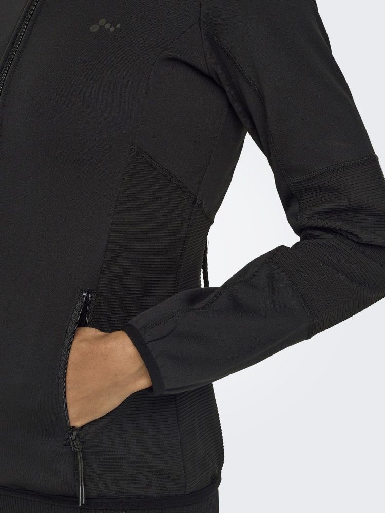 Only Play Vest Zwart dames (JETTA HN FZ FLEECE JACKET - 15233181.BLACK) - GL Sport (Sluis)