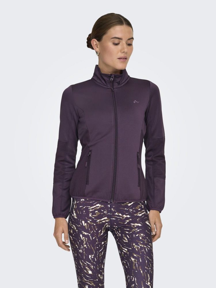 Only Play Vest Blauw dames (JETTA HN FZ LS FLEECE JACKET - 15233181.PLUMPERFECT) - GL Sport (Sluis)