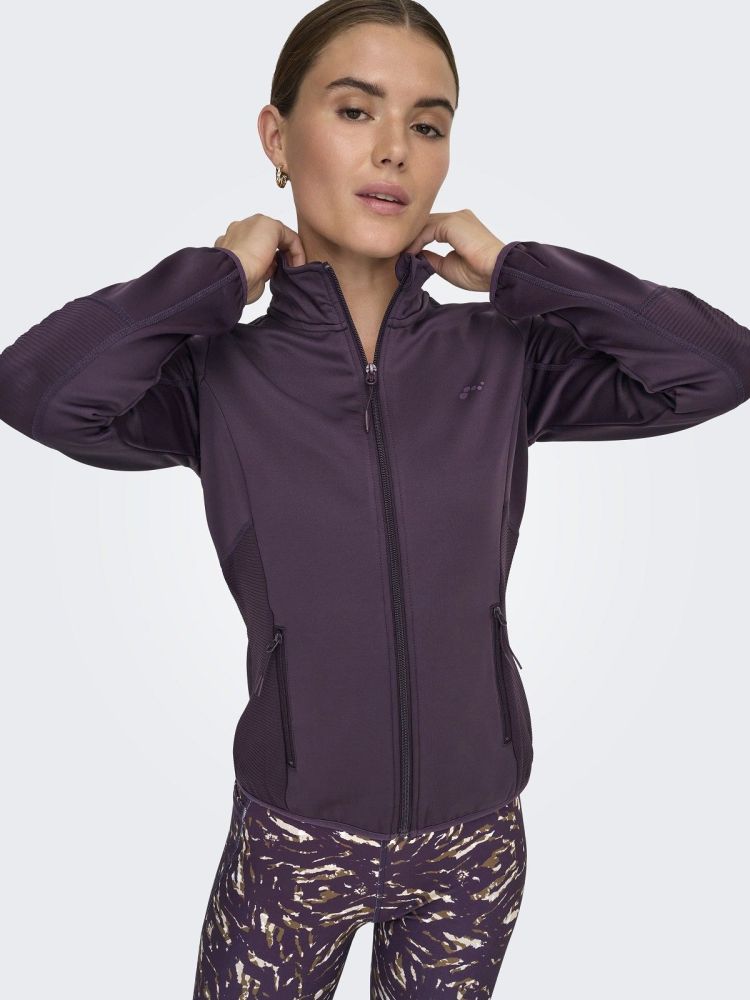 Only Play Vest Blauw dames (JETTA HN FZ LS FLEECE JACKET - 15233181.PLUMPERFECT) - GL Sport (Sluis)