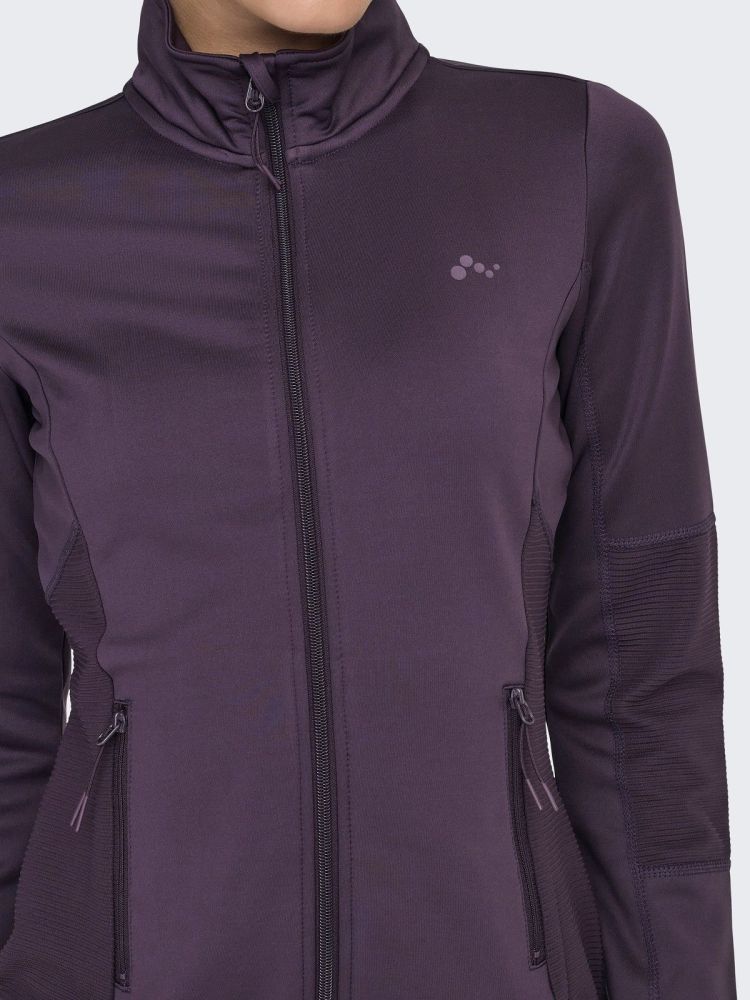Only Play Vest Blauw dames (JETTA HN FZ LS FLEECE JACKET - 15233181.PLUMPERFECT) - GL Sport (Sluis)