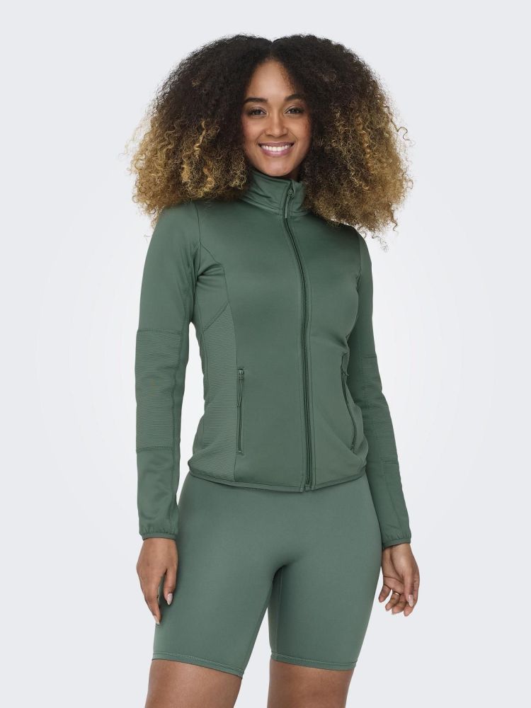 Only Play Vest Groen dames (JETTA HN LS FLEECE JACKET - 15233181.DUCKGREEN) - GL Sport (Sluis)