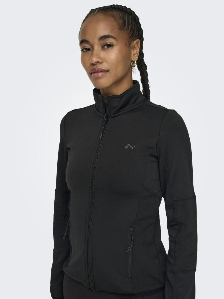 Only Play Vest Zwart dames (JETTA HN LS FLEECE JACKET - 15233181.BLACK) - GL Sport (Sluis)