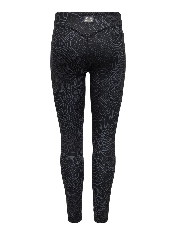 Only Play Sportbroek Zwart dames (LEA-2-STEN LIFE HW WARM TIGHTS X  - 15332108.BLACK/BLUE) - GL Sport (Sluis)