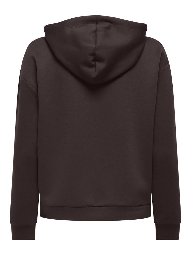 Only Play Hoodie Bruin dames (LOUNGE HOOD FZ LS SWEAT - 15325576.CHOCO) - GL Sport (Sluis)