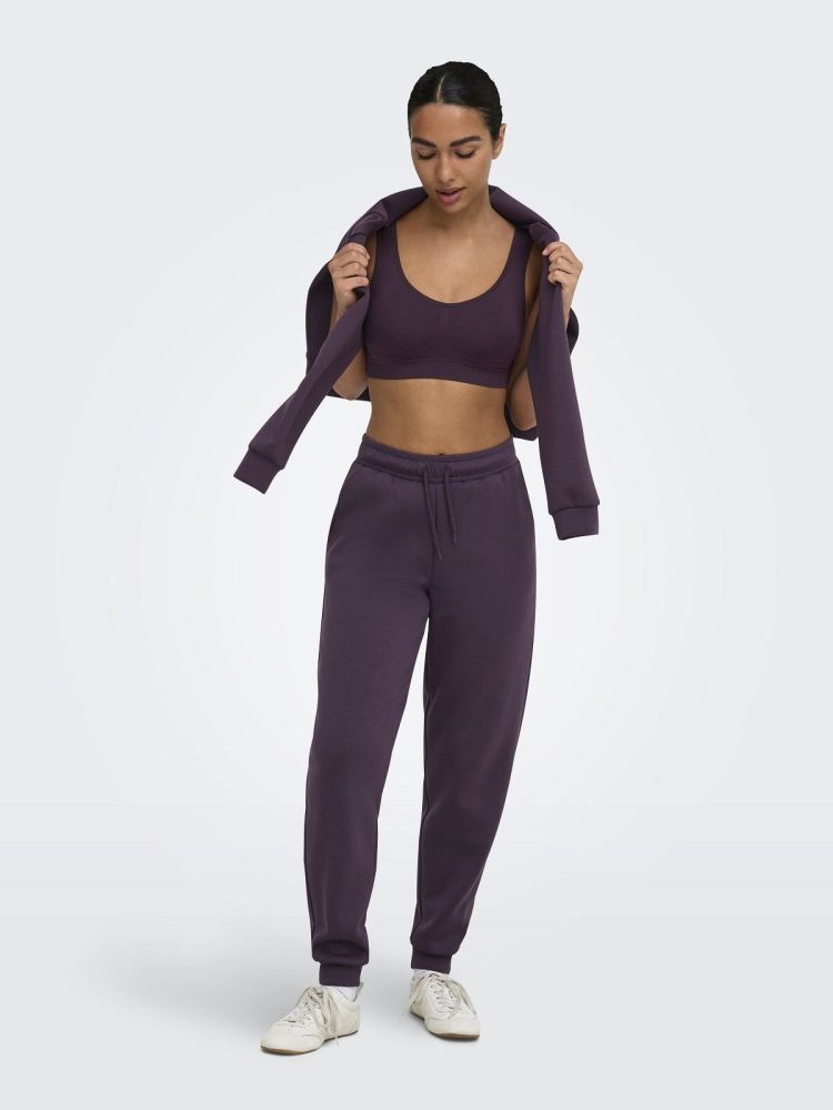 Only Play Broek Bordeaux dames (LOUNGE HW REG SWEAT PANTS - 15230209.PLUMPERFECT) - GL Sport (Sluis)
