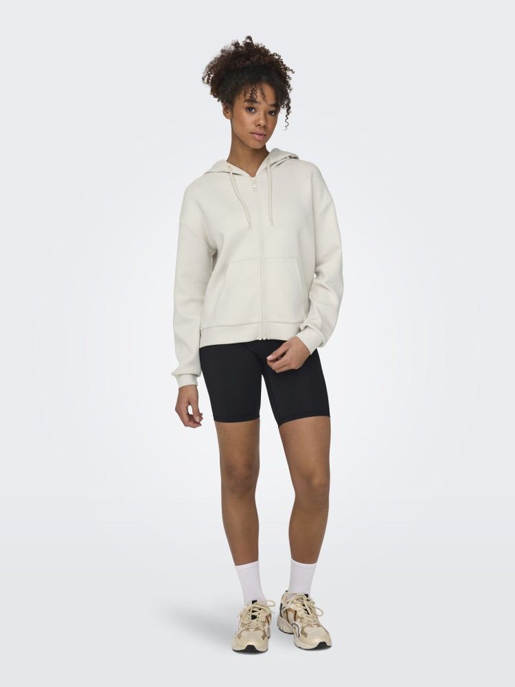 Only Play Vest Beige dames (LOUNGE LIFE HOOD FZ LS SWEAT - 15325576.PUMICESTONE) - GL Sport (Sluis)